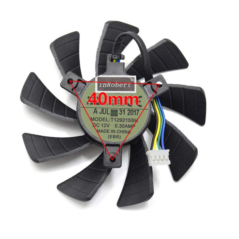 inRobert T129215SH 0.3AMP Video Card Fan Replacement for ZOTAC GTX 1060 Mini Graphic Card - Image 4